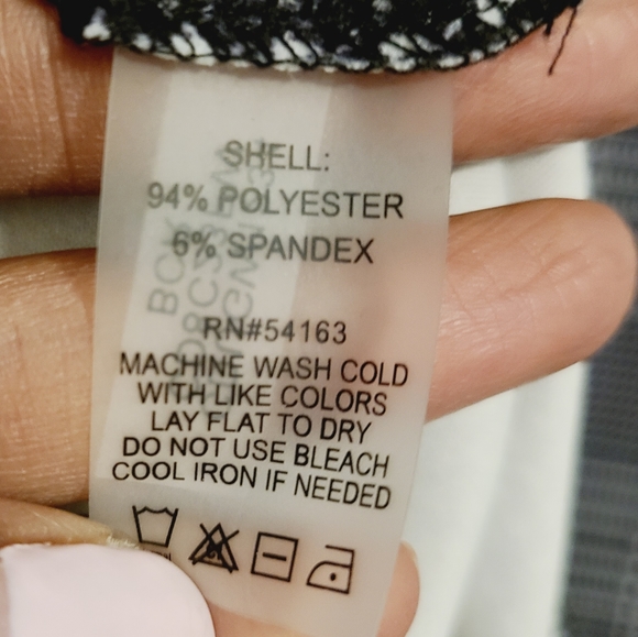 Calvin Klein Black & White Plaid Sheath Dress with Embroidery - Picture 6 of 14